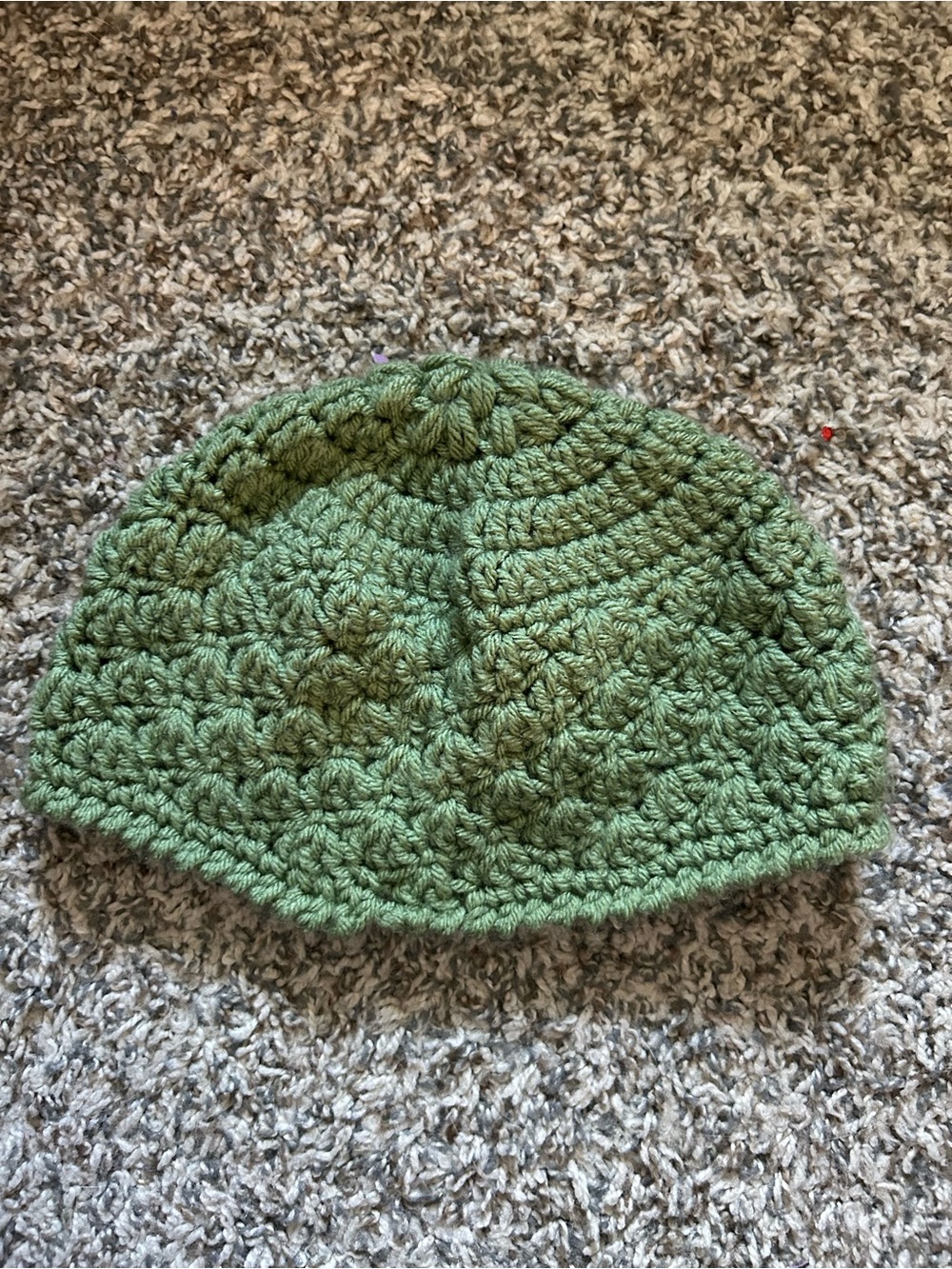 Handmade Crocheted Beanie - Sage Green